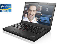 Ноутбук А-класс Lenovo ThinkPad T460 / 14" (1366x768) TN / Intel Core i5-6300U (2 (4) ядра по 2.4 - 3.0 GHz) /