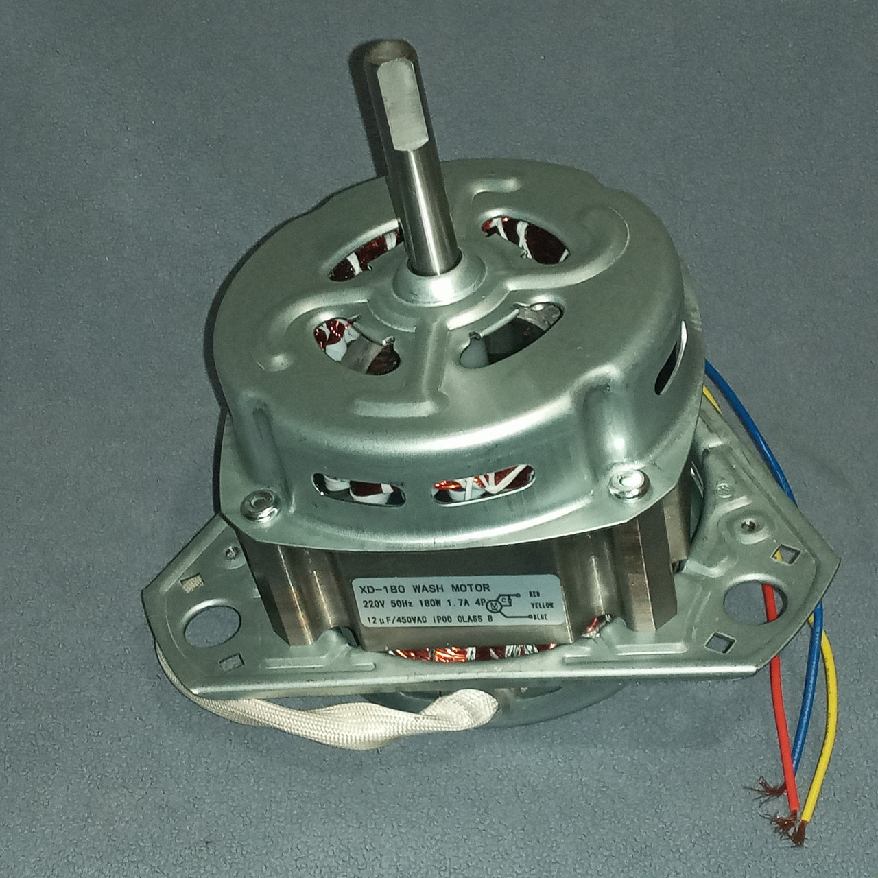 Мотор прання (XD-180; 180W; 1,7A; 12 мкФ; вал 12 мм) для напівавтомат типу Сатурн та інших напівавтоматів