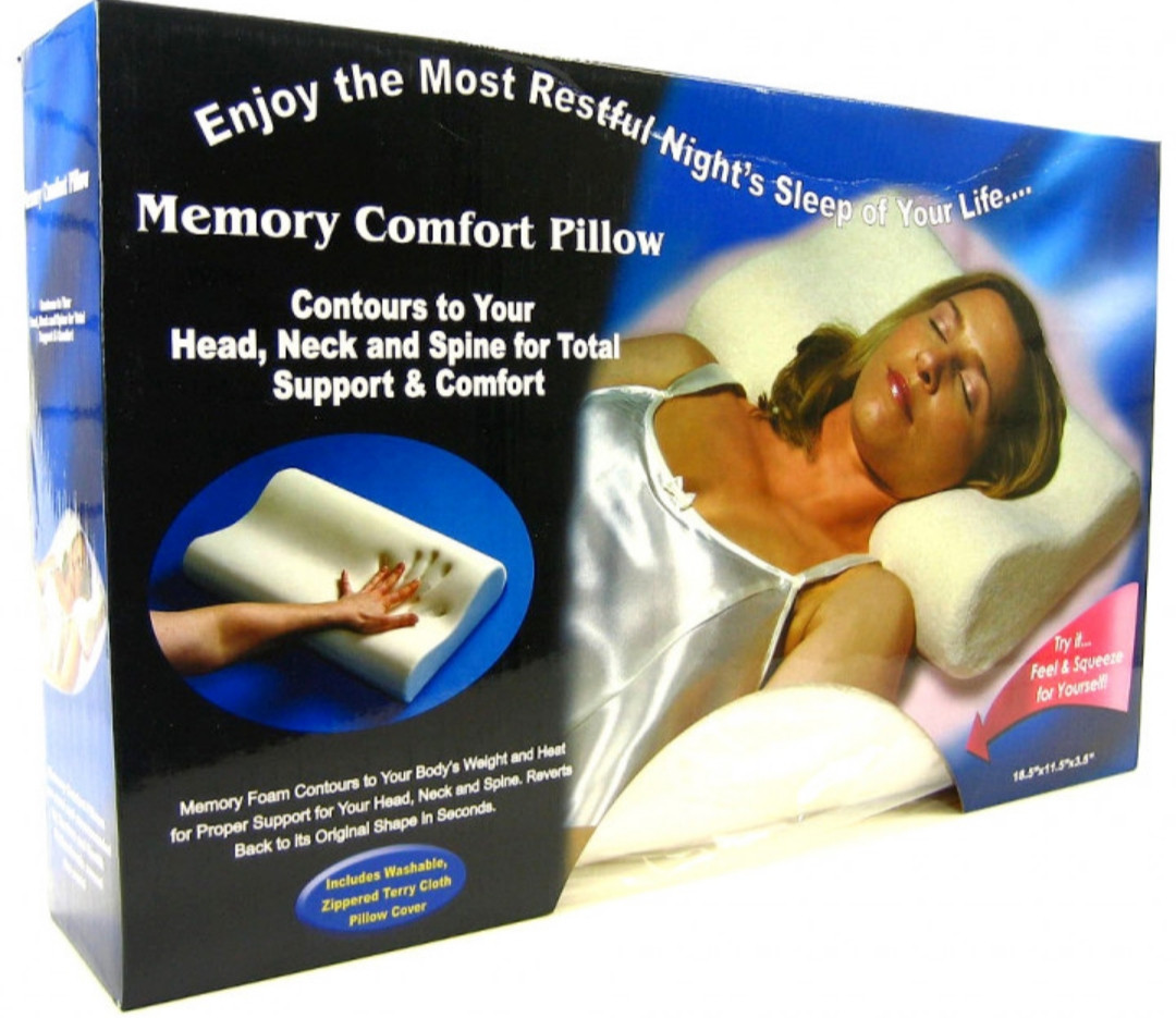 Подушка Memory Pillow ортопедическая с эффектом памяти - фото 1 - id-p1895091161