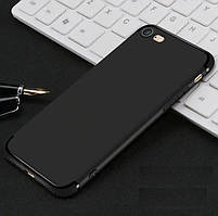 Тонкий матовий чохол для iPhone 7 8  чорний силіконовий