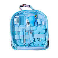 Набор по уходу за новорожденным ребенком из 13-ти предметов в сумочке (голубой)