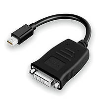 Адаптер, конвертер відеосигналу з Mini DisplayPort на DVI Addap MDP2DVI-01, перехідник для ноутбука, проектора, телевізора, FullHD