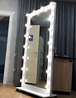 Зеркало напольное с подсветкой Mirrorstar Delilah в полный рост, в белом цвете