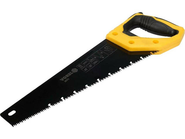 Ножівка по дереву VOREL l= 350 мм, t= 0.9 мм, фосфатоване покриття, 9 зубів/1" [12/48], фото 1