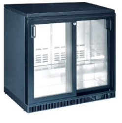 Шафа Барна холодильна  HURAKAN HKN-GXDB250-SL на 250 л, Скляні розсувні двері