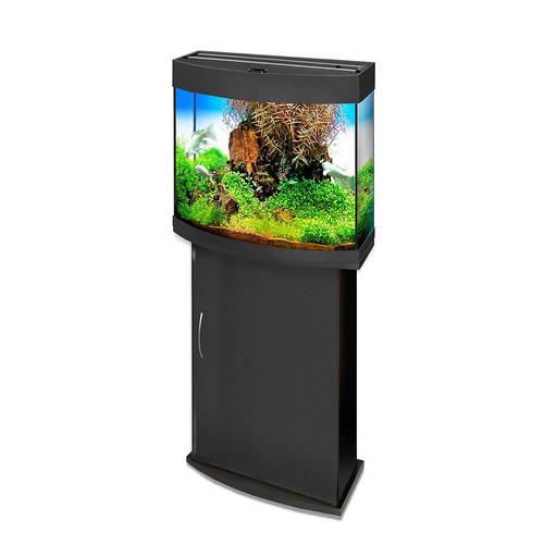 Овальний акваріум ОТ-55А з кришкою та лампами Т8 1х10W + тумба (ID ...