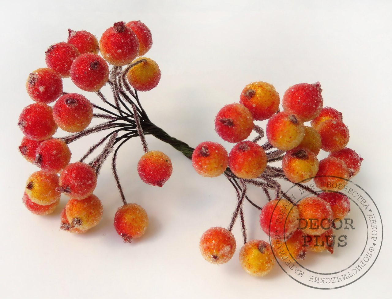 Калина в цукрі жовто-помаранчева 12мм, фото 1