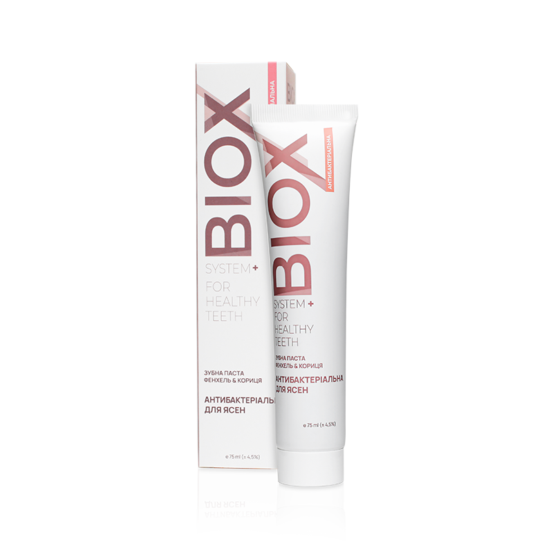 Антибактеріальна зубна паста Biox Фенхель & Кориця 75 мл  ⁇  BioX зубна паста  ⁇  Натуральні зубні пасти BIOX