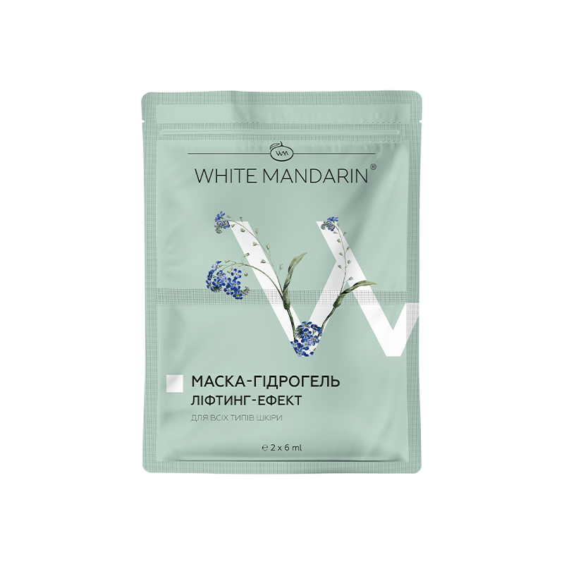 Натуральна маска-гідрогель Ліфтинг ефект серії Морські водорості White Mandarin 2х6 мл