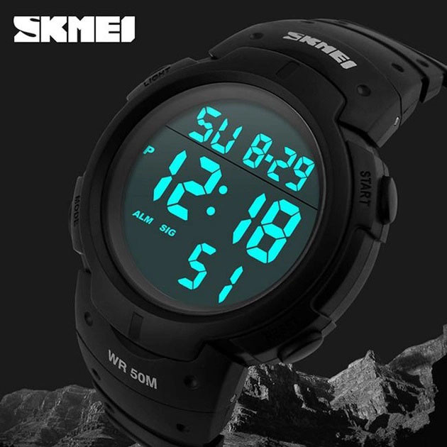 Протиударний годинник SKMEI 1068BK | Армійський годинник | Годинники наручні DO-435 електронні тактичні