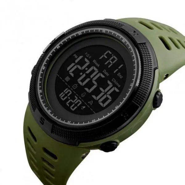 Армійський годинник топ SKMEI 1251AG ARMY GREEN, Найкращий тактичний годинник, ZO-856 Годинники спортивні, фото 1