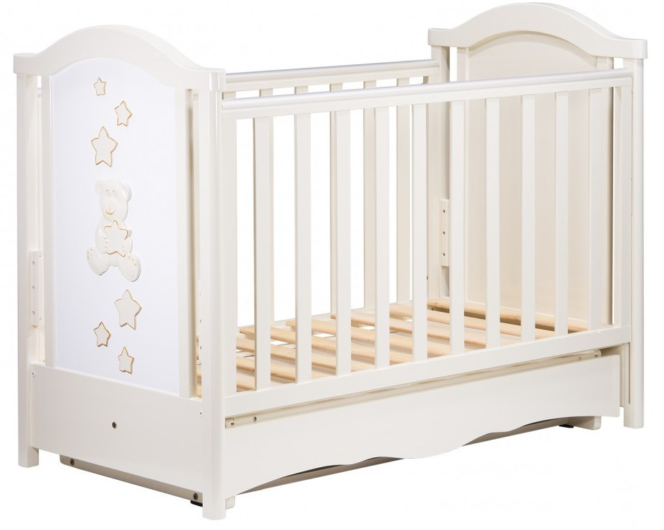 Дитяче ліжечко Трія Teddy маятник + ящик (складова кістка), фото 1