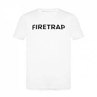 Футболка Firetrap Large Logo Off White Доставка від 14 днів - Оригинал Футболка Firetrap Large Logo White Доставка від 14 днів, Белые