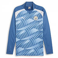 Футболка Puma Manchester City Pre Match Sweat T-shirt 2023 2024 Adults Blue/White Доставка від 14 днів -