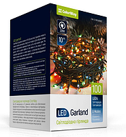 Світлодіодна гірлянда 100 Led 10м 8 режимів різнокольорова 220V CW-G-100L10VMC ColorWay, фото 2