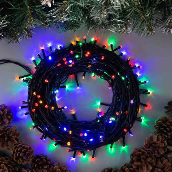 Світлодіодна гірлянда 100 Led 10м 8 режимів різнокольорова 220V CW-G-100L10VMC ColorWay, фото 1