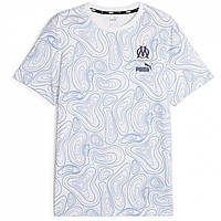 Футболка Puma Olympique De Marseille All Over Print T-Shirt 2023 2024 Adults White Доставка від 14 днів -