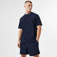 Футболка Jack Wills Logo Repeat Towelling T-Shirt Navy Доставка від 14 днів - Оригинал