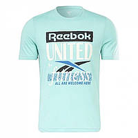 Футболка Reebok Fitness Logo T-Shirt Classic Teal Доставка від 14 днів - Оригинал