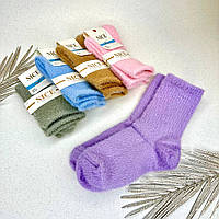 Норкові жіночі шкарпетки теплі NiceSocks, пухнасті яскраві, 36-40 р, 5 пар