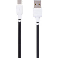 USB Cable Gelius Full Silicon GP-UCN001C Type-C Black/White (1.2m) (18W)