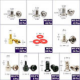 Набір гвинтів для ремонту комп’ютера • 330 елементів • Стальні кріплення + інструменти, фото 2