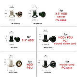 Набір гвинтів для ремонту комп’ютера • 330 елементів • Стальні кріплення + інструменти, фото 3