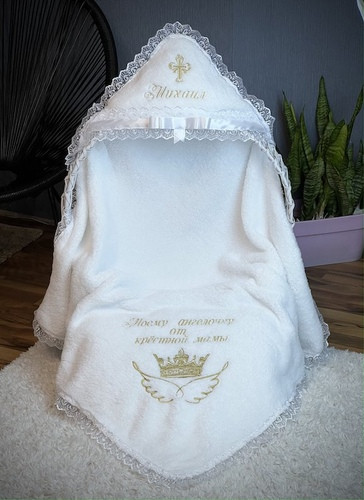 Крижма з хрестиком М3 +крила і корона