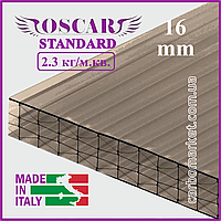 Стільниковий полікарбонат 2100Х9000Х16 mm OSCAR Standard M6 посилений бронза
