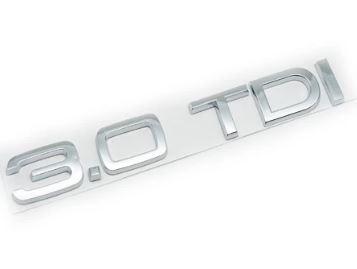 Шильдик емблема напис на багажник AUDI 3.0 TDI колір хром