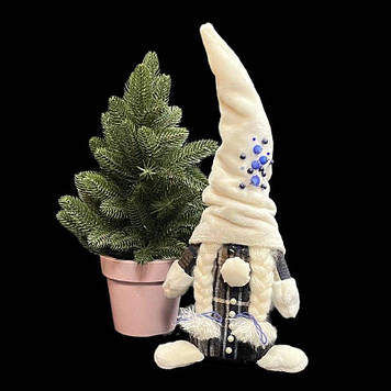 Новорічна фігура, гном ручна робота, висота 52  см