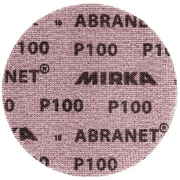 Абразивний диск P100 d150мм на сітці з липучкою Velcro Mirka Abranet 1шт., фото 3