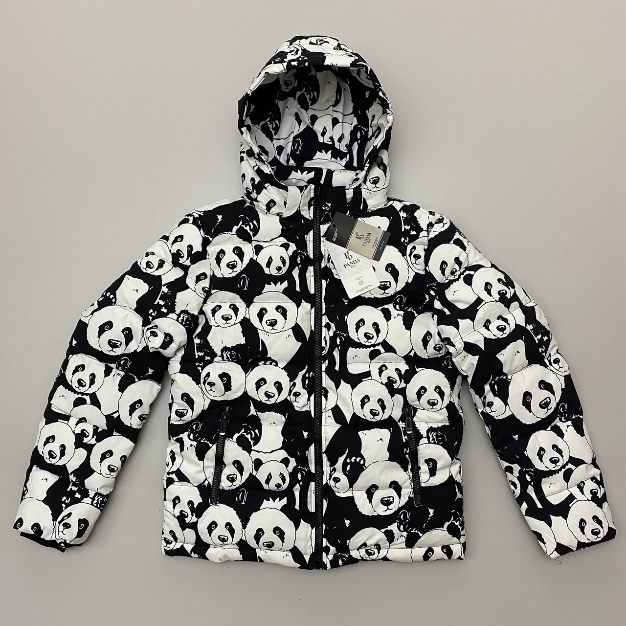 Мужская куртка на молнии с капюшоном Panda размер 54 с пандами - фото 4 - id-p2017861354