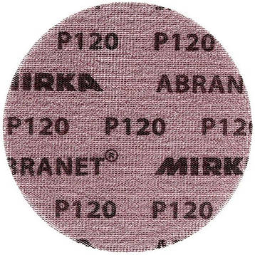 Абразивний диск P120 d150мм на сітці з липучкою Velcro Mirka Abranet 1шт., фото 3