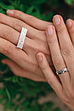 Кільце ювелірне срібне "Лавочка з каменем", жіноче колечко з фіанітом, топазом, рубіном, фото 8