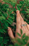 Кільце ювелірне срібне "Лавочка з каменем", жіноче колечко з фіанітом, топазом, рубіном, фото 10