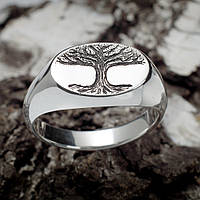Кольцо из серебра "Жизненное Древо", овальная печатка для мужчины и женщины серебряная