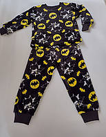 Детская теплая пижама для мальчика Бетмен 134р