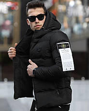 Зимовий пуховик Stone Island Чорний розмір Xxl Туреччина, фото 4