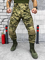 Штаны тактические с наколенниками, военные штаны пиксель зсу, армейские мужские штаны камуфляж