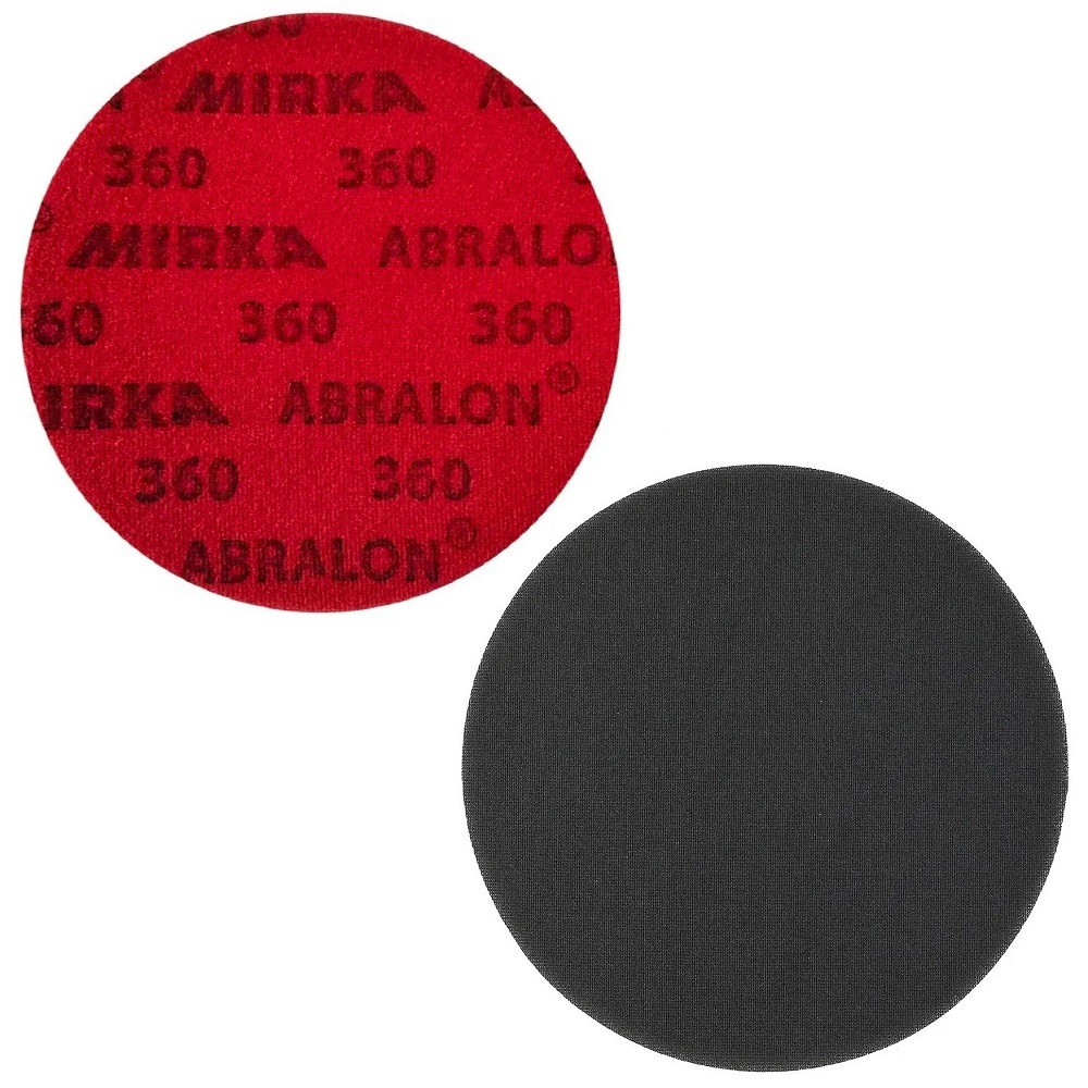 Абразивний водостійкий диск P360 d150мм на поролоні з липучкою Velcro Mirka Abralon 1шт.