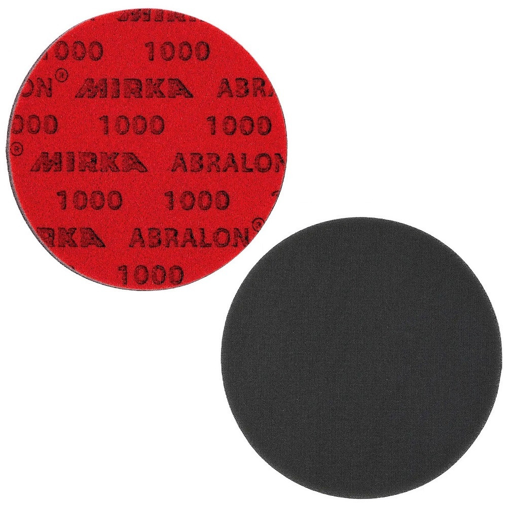 Абразивний водостійкий диск P1000 d150мм на поролоні з липучкою Velcro Mirka Abralon 1шт.