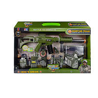 Детский игровой набор военного M14, на батарейках, оружие+аксессуары, свет, звук