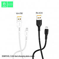 Кабель USB Denmen D08T USB - Type-C (3.6A) BLACK
