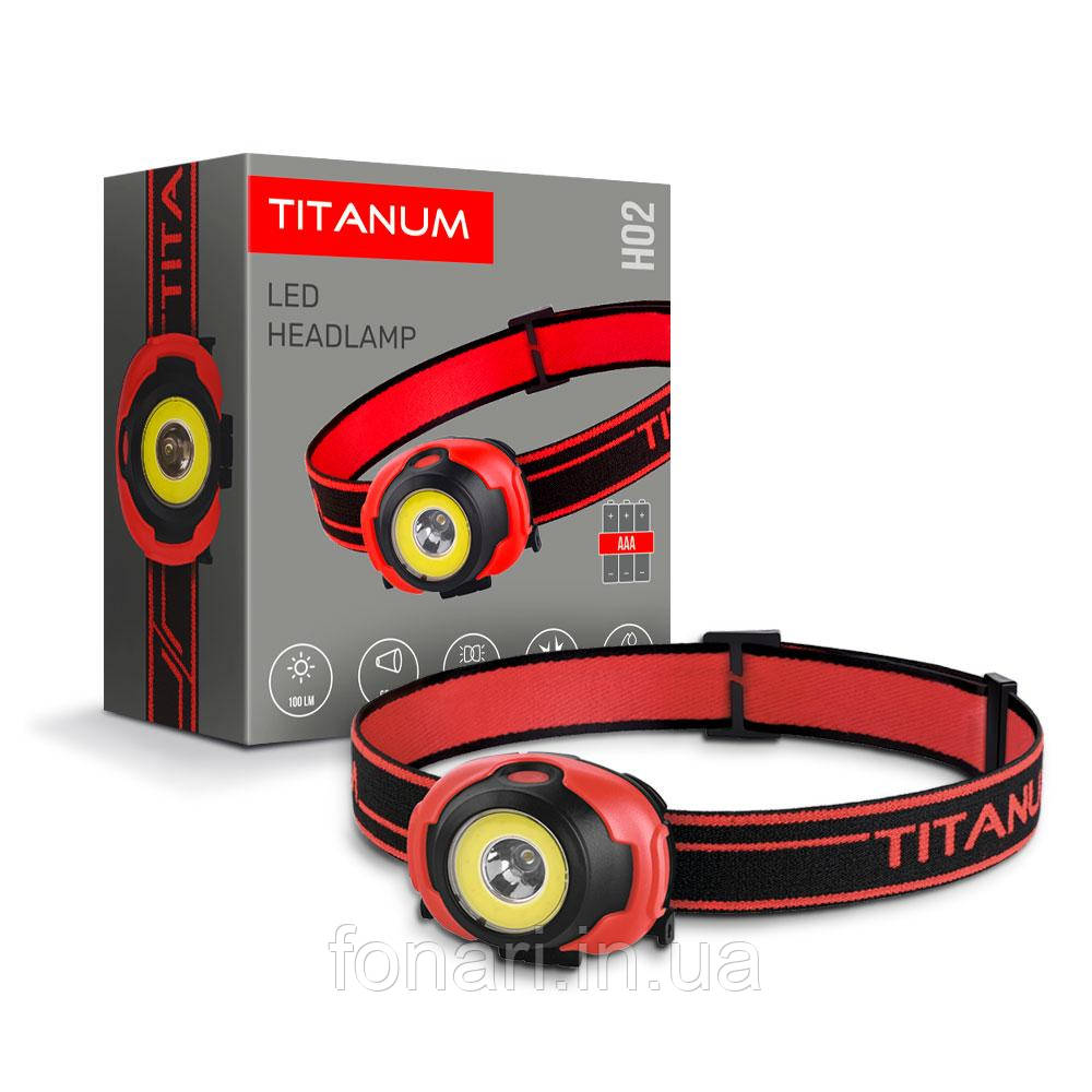 Налобний ліхтар TITANUM TLF-H02 XP-E + COB, 100 люмен