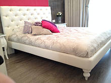 Двоспальне Ліжко Madonna 160*200 з м'яким узголів'ям честер на замовлення в Одесі