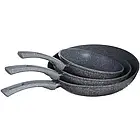 Набір сковорідок A-PLUS 1741 (20 см, 24 см, 28 см) мармурове покриття