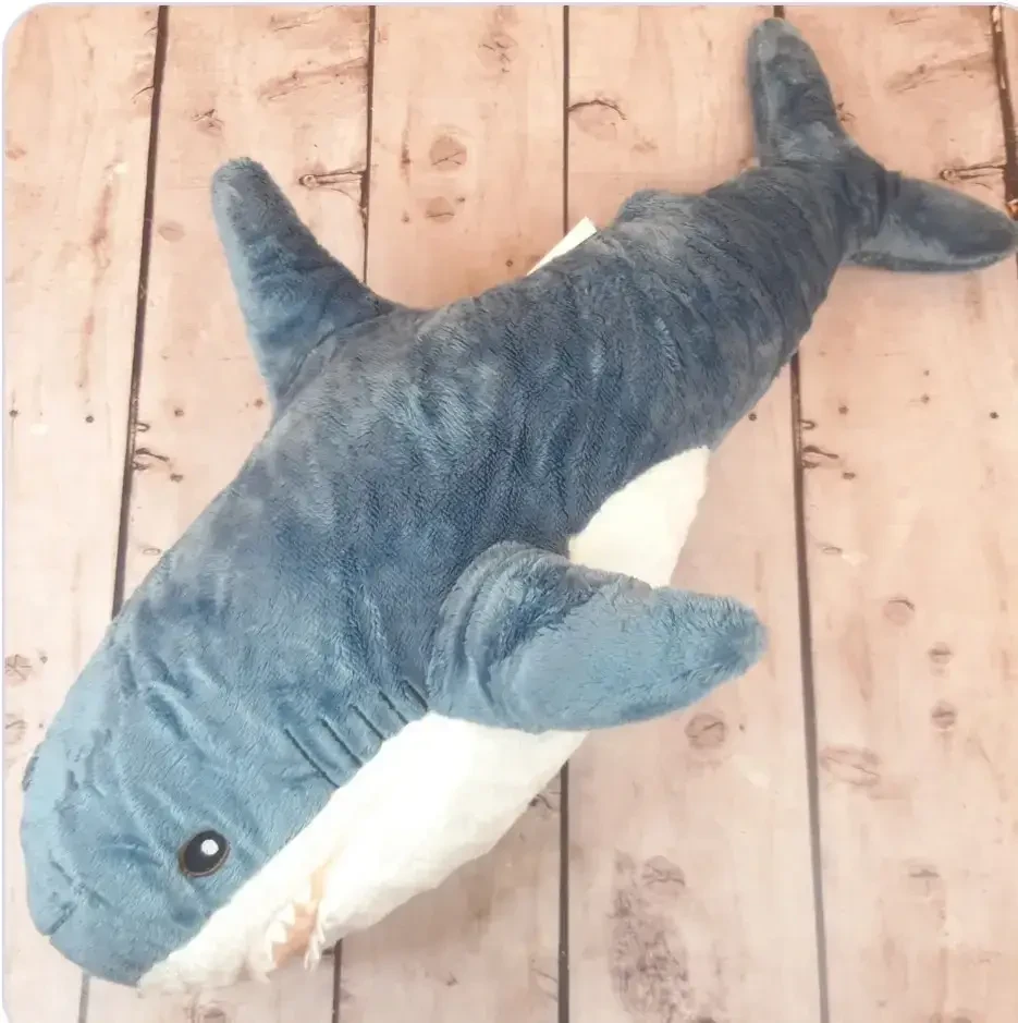 Мягкая игрушка акула IKEA 80см, плюшевая игрушка-подушка БЛОХЕЙ, Синяя - фото 5 - id-p2017887000