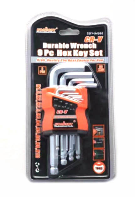 Набір шестигранників з кулястим наконечником (9-К-3), фото 1