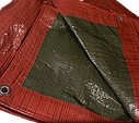 Тент пвх тарпаулін водонепроникний поліпропіленовий з люверсами кільцями для накриття від дощу двосторонній, фото 8